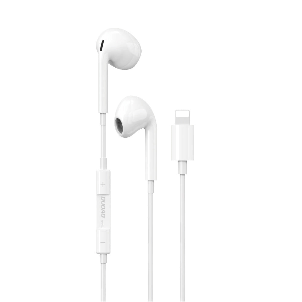 Dudao X14PROL-W1 in-ear hovedtelefoner med Lightning-kontakt hvide (X14PROL-W1)