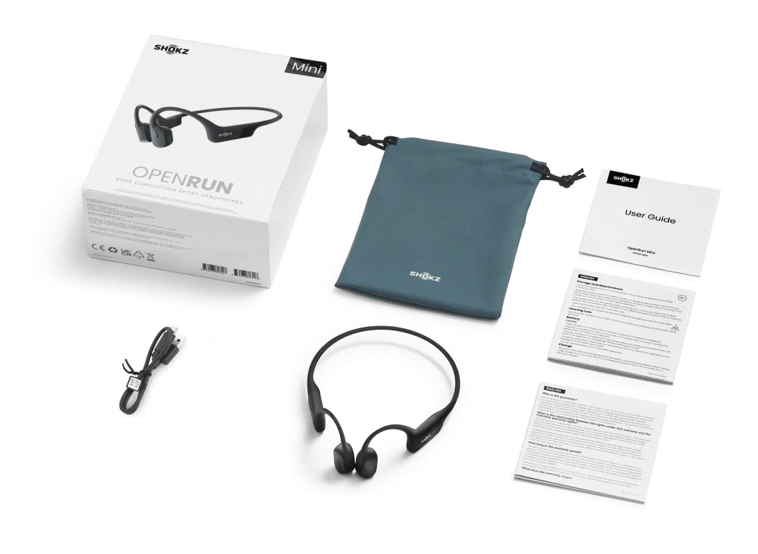Shokz OpenRun Mini bone conduction open-ear headphones black
