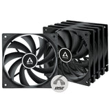 ARCTIC F12 PWM PST Fan 5-pack Sort 120 mm