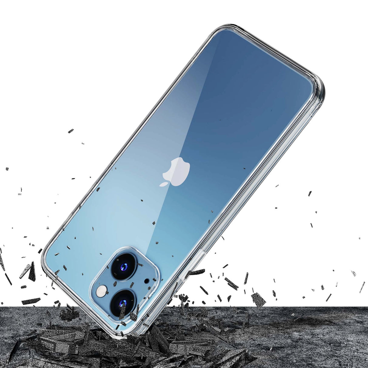 Case til iPhone 13 silikone fra 3mk Clear Case-serien - gennemsigtig