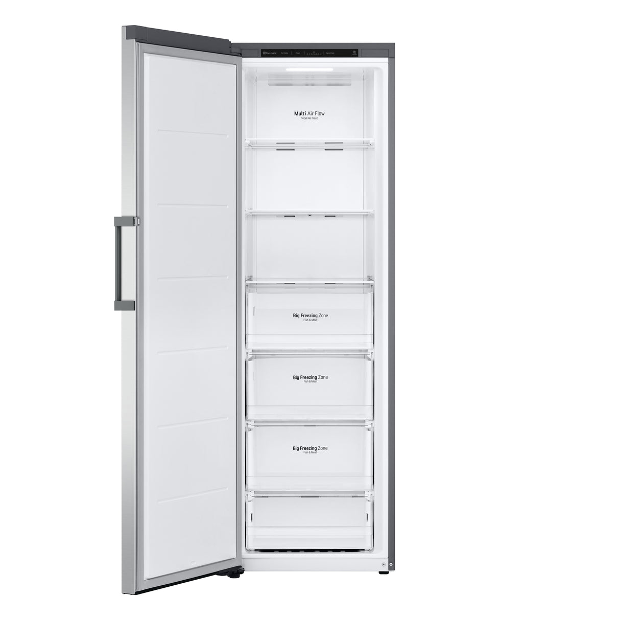 LG GFT41PZGSZ Stående fryser Fritstående 324 L Rustfrit stål