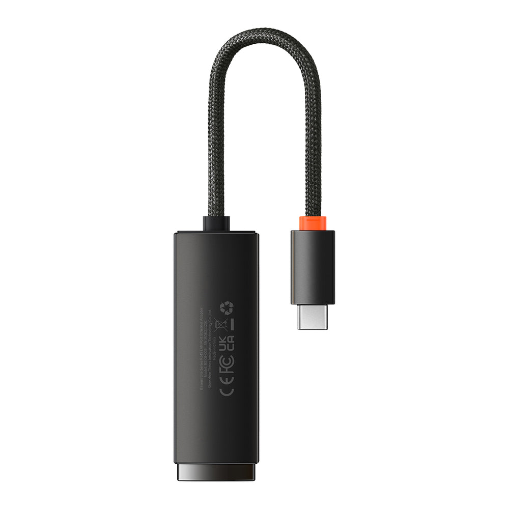 Baseus Lite Series external network card USB Type C - RJ-45 1Gbps (1000Mbps) black (WKQX000301)