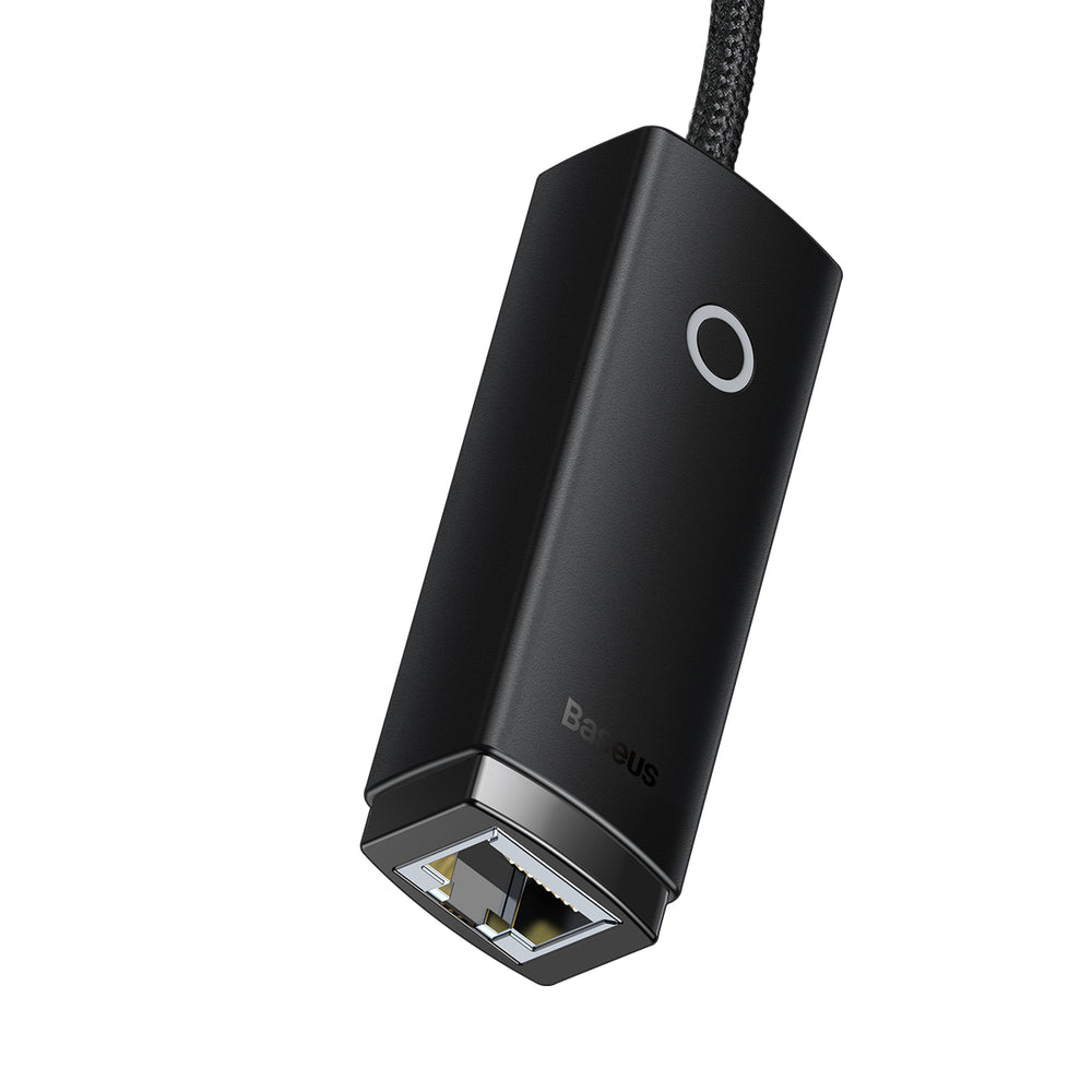 Baseus Lite Series external network card USB Type C - RJ-45 1Gbps (1000Mbps) black (WKQX000301)