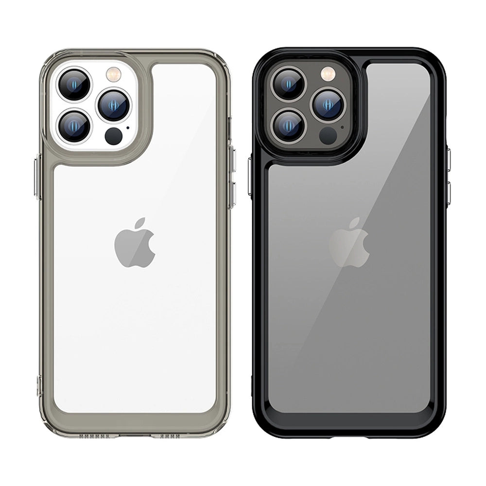 Outer Space Case til iPhone 12 Pro Max med gel-ramme blå