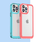 Outer Space Case til iPhone 13 Pro Max hård omslag med gel ramme blå