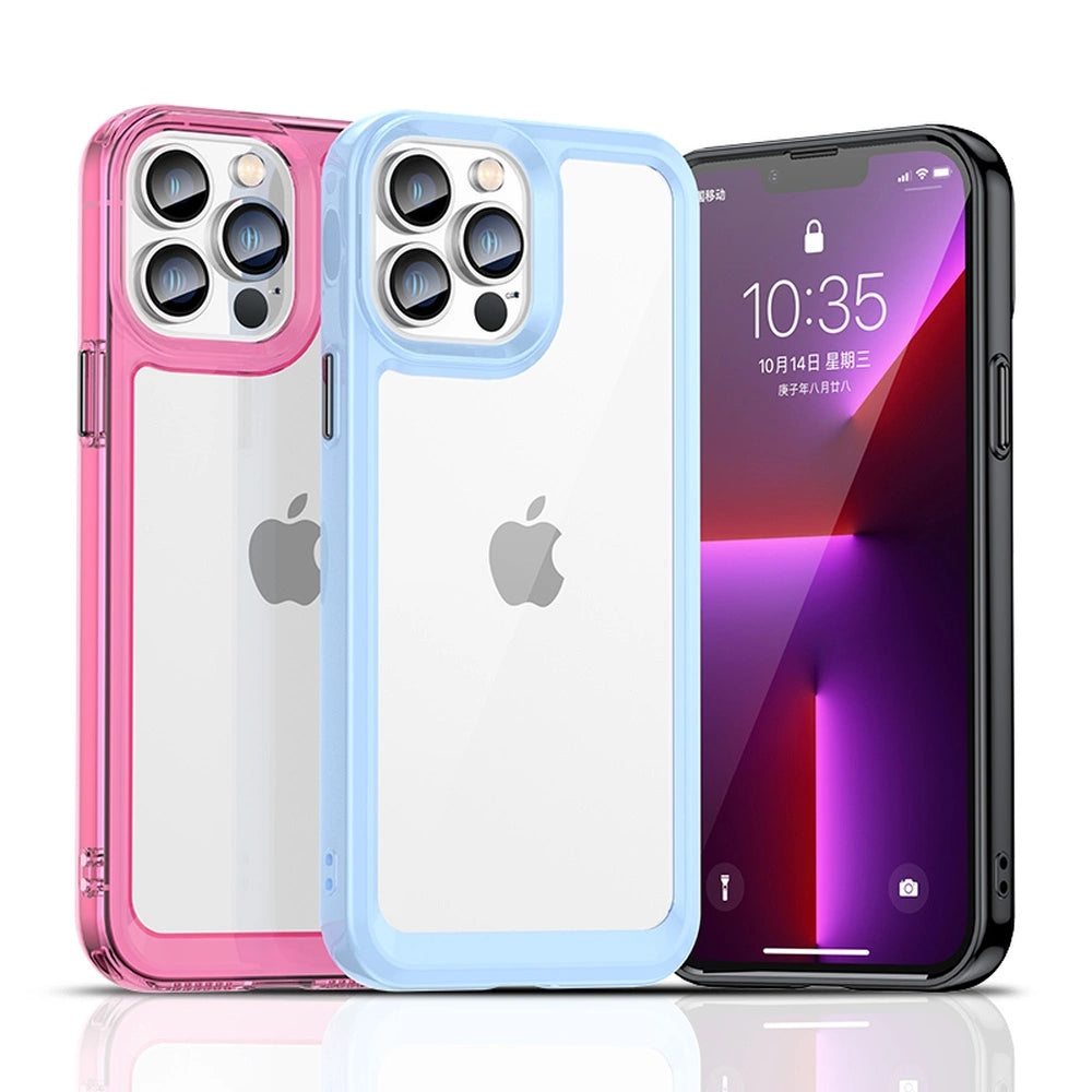 Outer Space Case til iPhone 13 Pro Max hård omslag med gel ramme blå