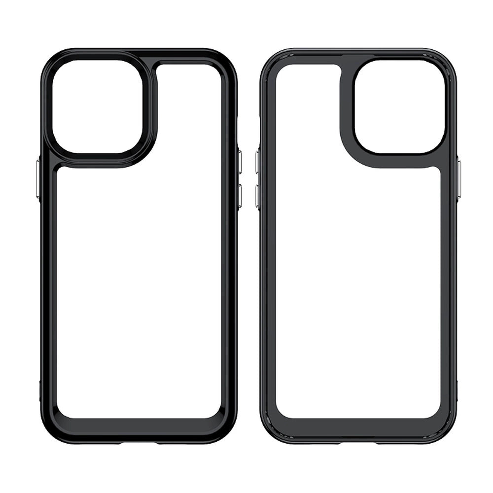 Outer Space Case til iPhone 13 Pro Max hård omslag med gel ramme blå