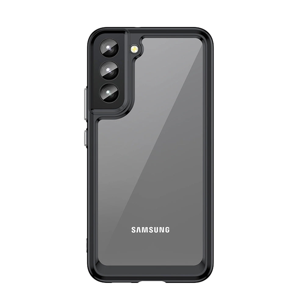 Outer Space Case Cover til Samsung Galaxy S22 + (S22 Plus) Hard Cover med Gel Frame sort