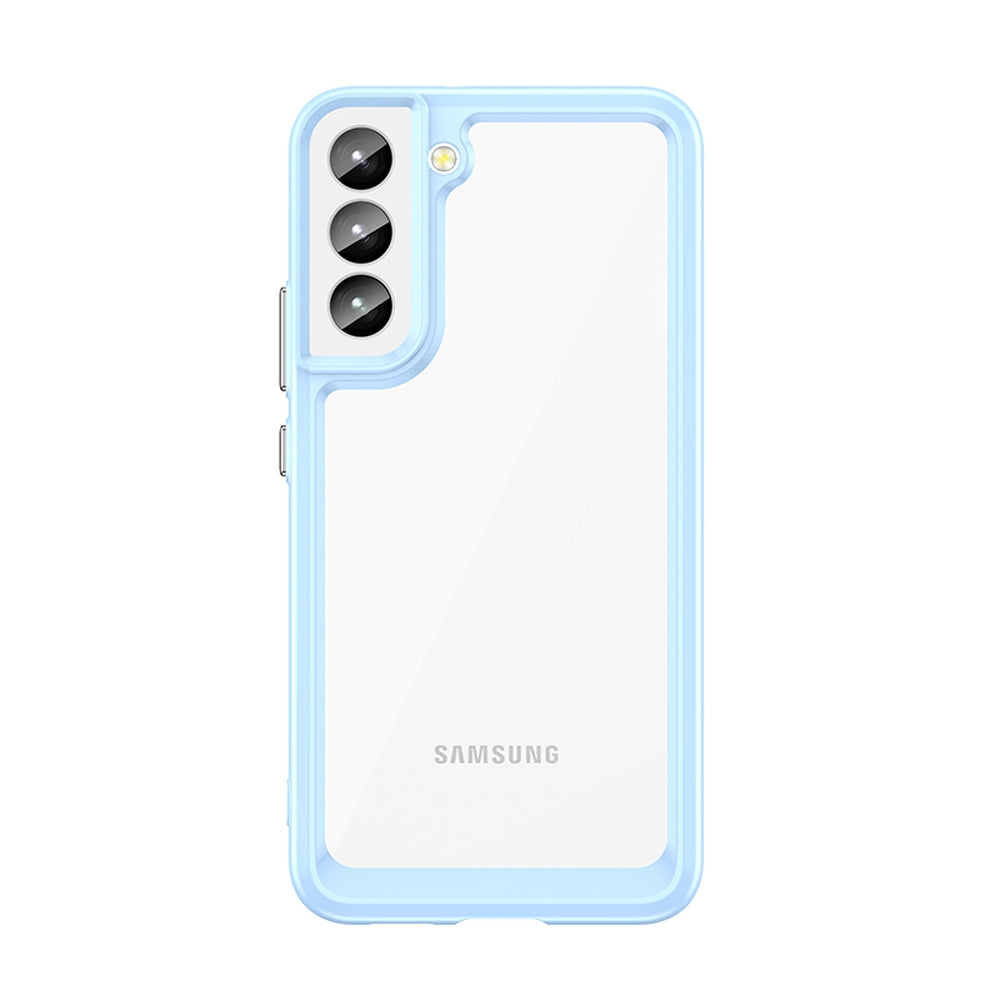 Outer Space Case Cover til Samsung Galaxy S22 + (S22 Plus) Hard Cover med Gel Frame Blue