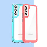 Outer Space Case Cover til Samsung Galaxy S22 + (S22 Plus) Hard Cover med Gel Frame Blue