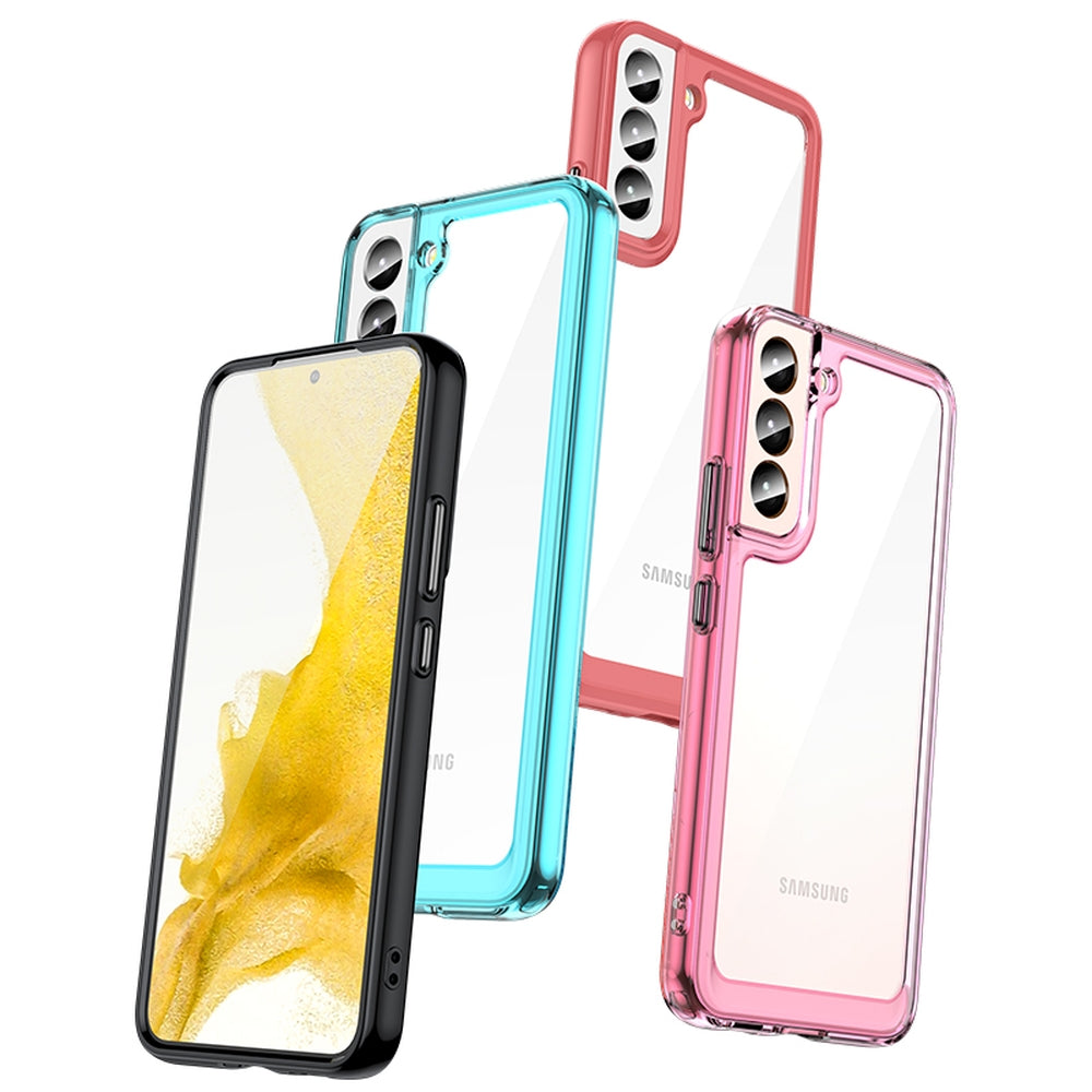 Outer Space Case Cover til Samsung Galaxy S22 + (S22 Plus) Hard Cover med Gel Frame Blue