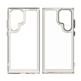 Ude i rummet Case Case for Samsung Galaxy S22 Ultra Hard Cover med Gel Frame Red