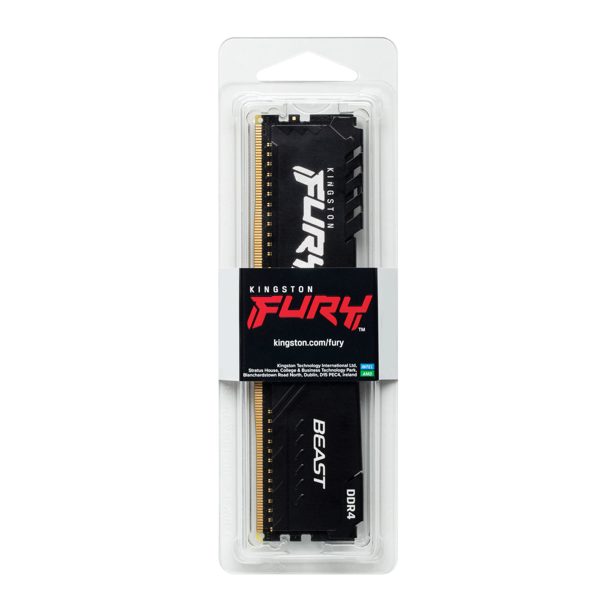 Kingston Technology FURY Beast 16GB 3200MT/s DDR4 CL16 DIMM 1Gx8 Black