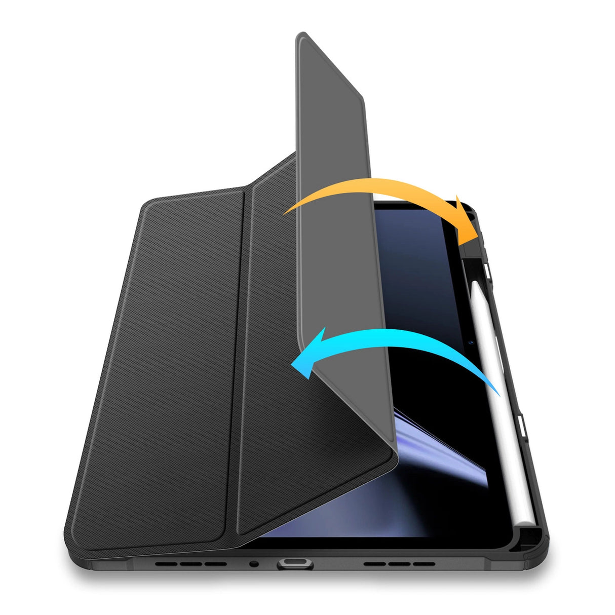 Dux Ducis Toby Armored Flip Smart Case til Oppo Pad med Stylus Holder sort