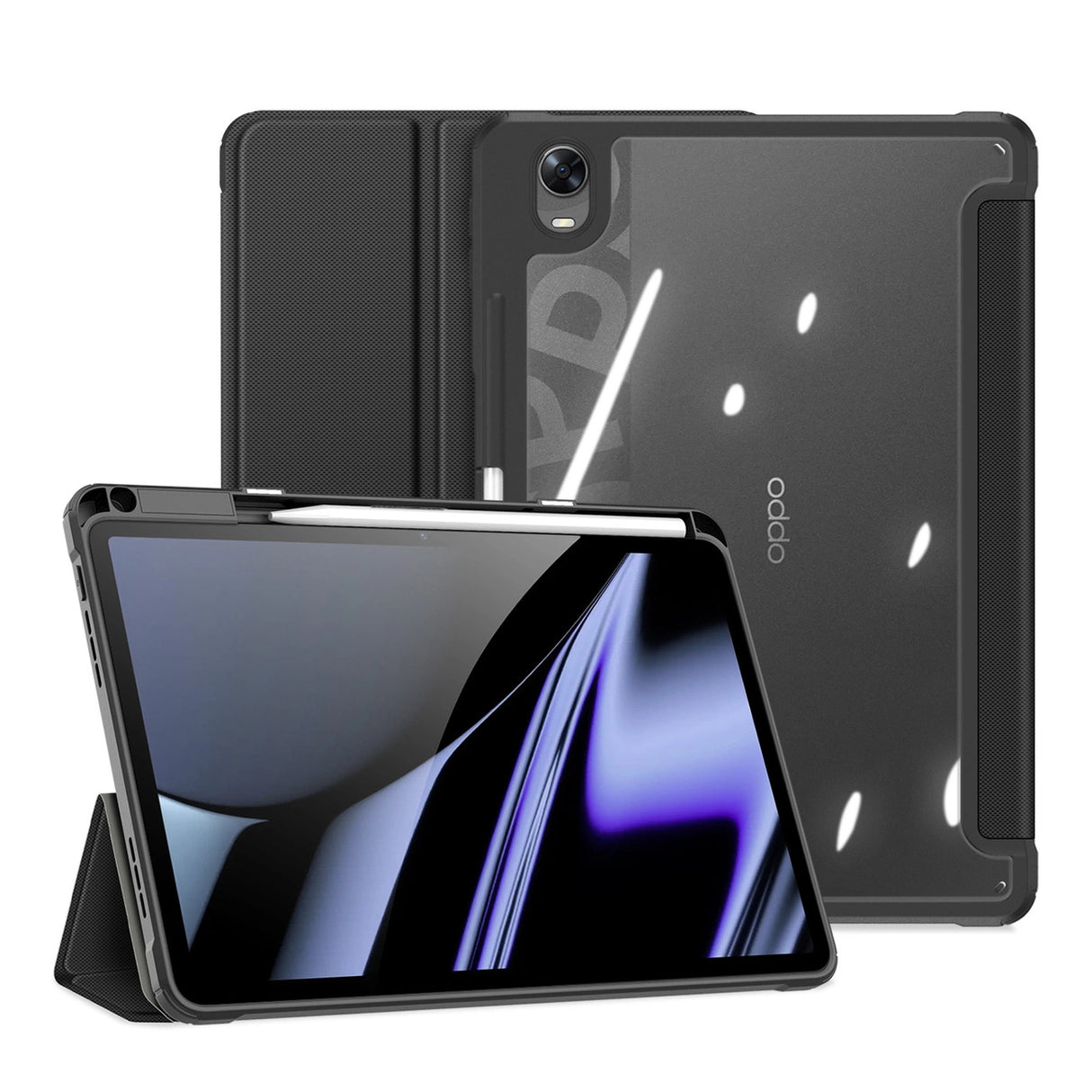 Dux Ducis Toby Armored Flip Smart Case til Oppo Pad med Stylus Holder sort