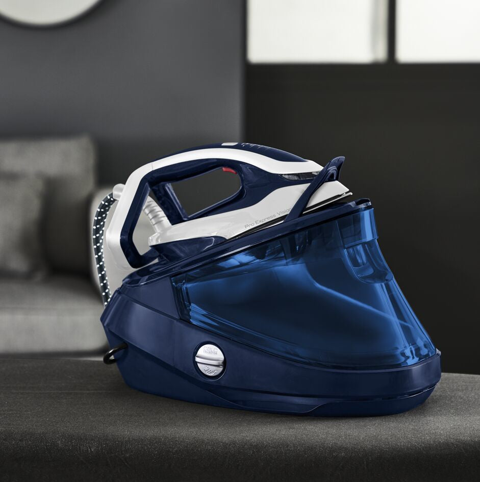Tefal Pro Express Vision GV9812E0 Dampstrygejern 3000W Blå Hvid