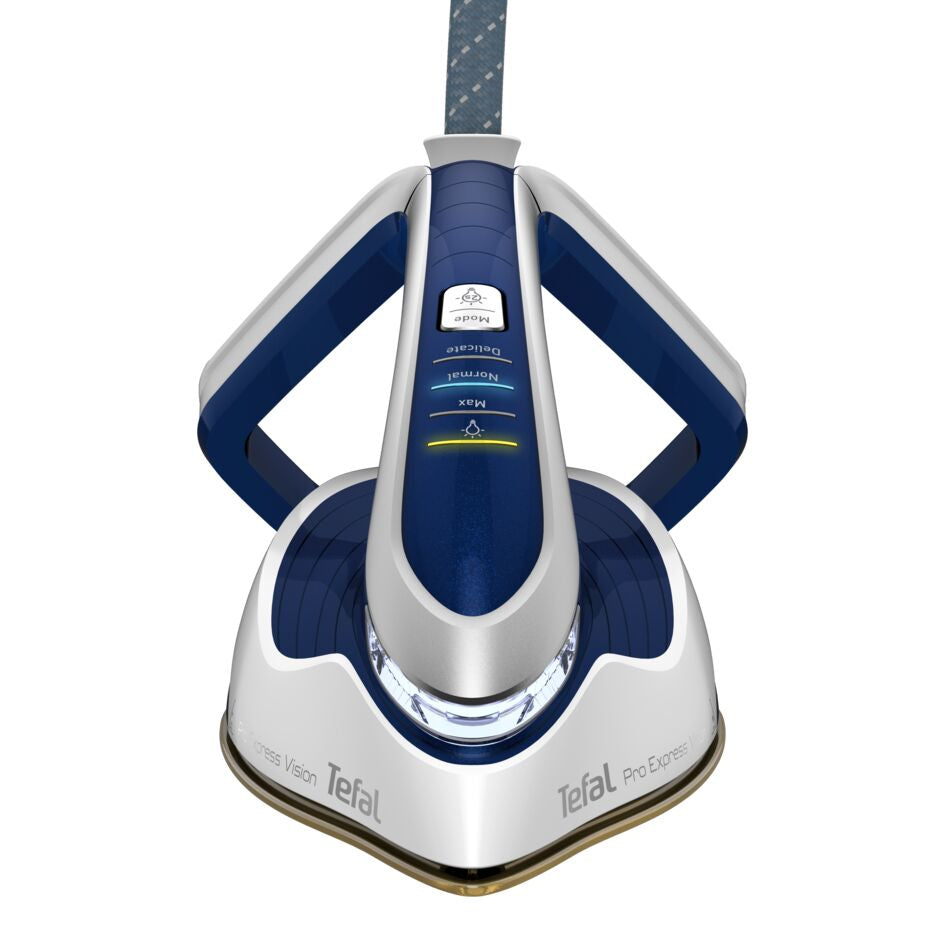 Tefal Pro Express Vision GV9812E0 Dampstrygejern 3000W Blå Hvid