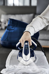 Tefal Pro Express Vision GV9812E0 Dampstrygejern 3000W Blå Hvid
