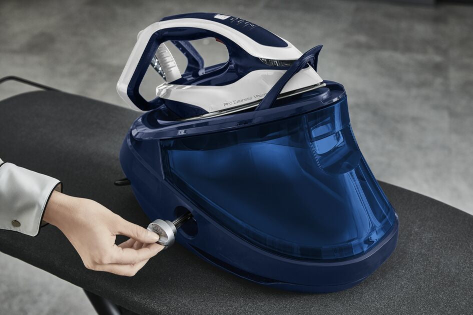 Tefal Pro Express Vision GV9812E0 Dampstrygejern 3000W Blå Hvid