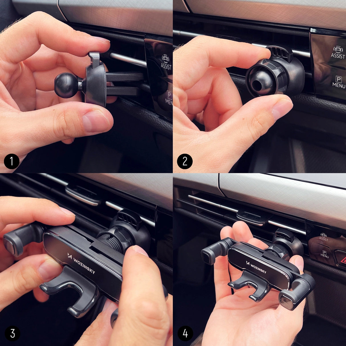 Wozinsky Gravity Car Phone Holder Black (WCHBK7)