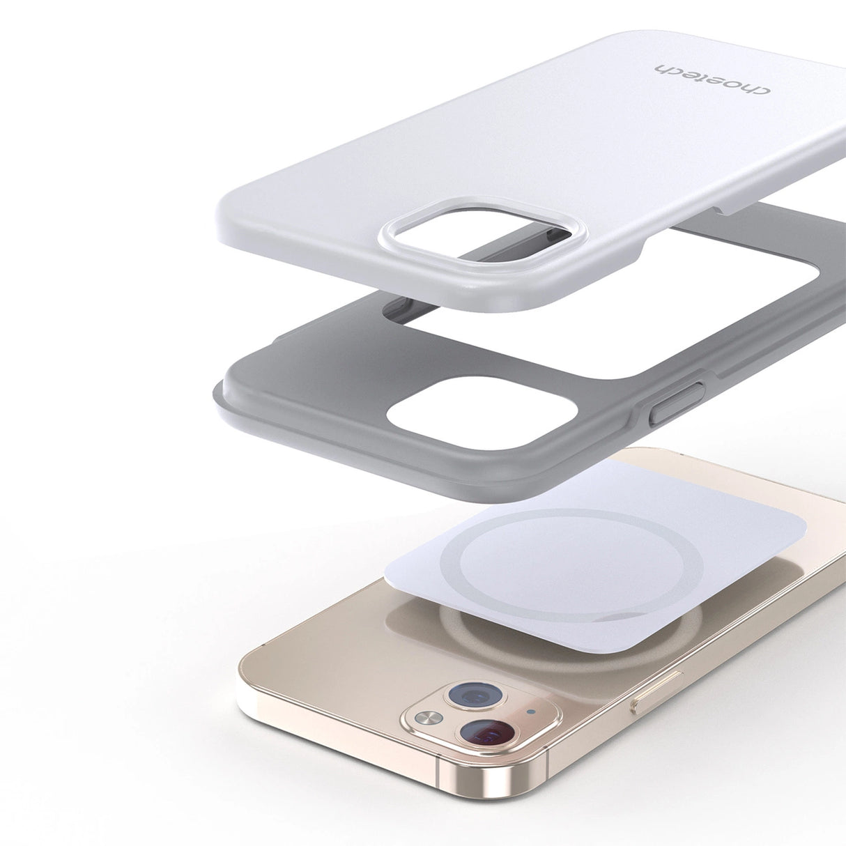 Choetech MFM Anti-drop case Made For MagSafe til iPhone 13 mini hvid (PC0111-MFM-WH)
