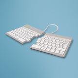 R-Go Tools Ergonomisch toetsenbord R-Go Split Break met pauzesoftware, gesplitst toetsenbord, QWERTY (UK), Bluetooth, wit