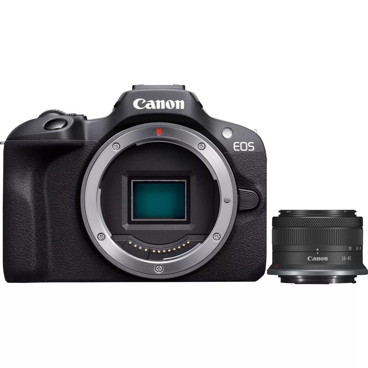 Canon EOS R100 Digitalkamera + RF-S 18–45MM IS STM