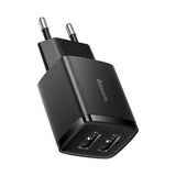 Baseus Compact oplader 2x USB 10.5W sort (CCXJ010201)