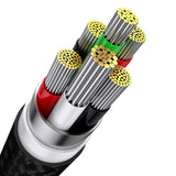 Baseus Flash Series II cable USB - USB Type C / Lightning / micro USB 100 W 1.2 m black (CASS030001)