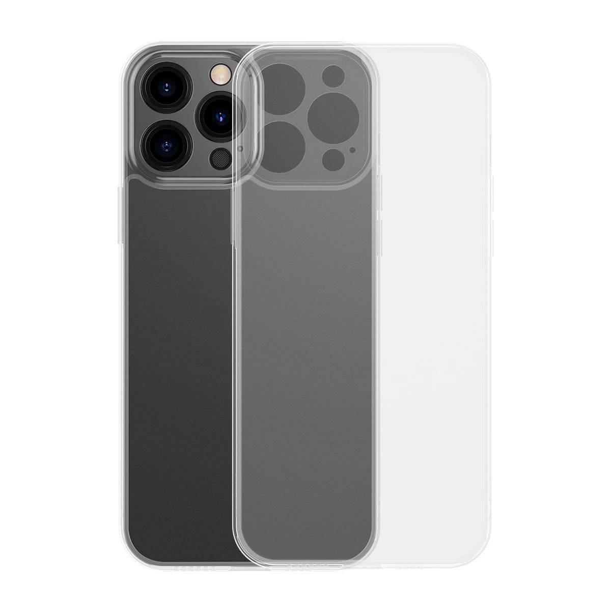 Baseus Frosted Glass Case Cover til iPhone 13 Pro Hard Cover med Gel Frame Transparent (ARWS000702)