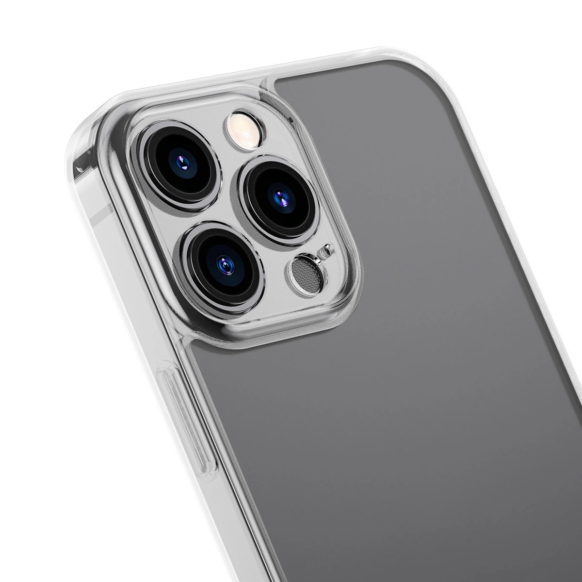 Baseus Frosted Glass Case Cover til iPhone 13 Pro Hard Cover med Gel Frame Transparent (ARWS000702)