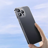 Baseus Frosted Glass Case Cover til iPhone 13 Pro Hard Cover med Gel Frame Transparent (ARWS000702)
