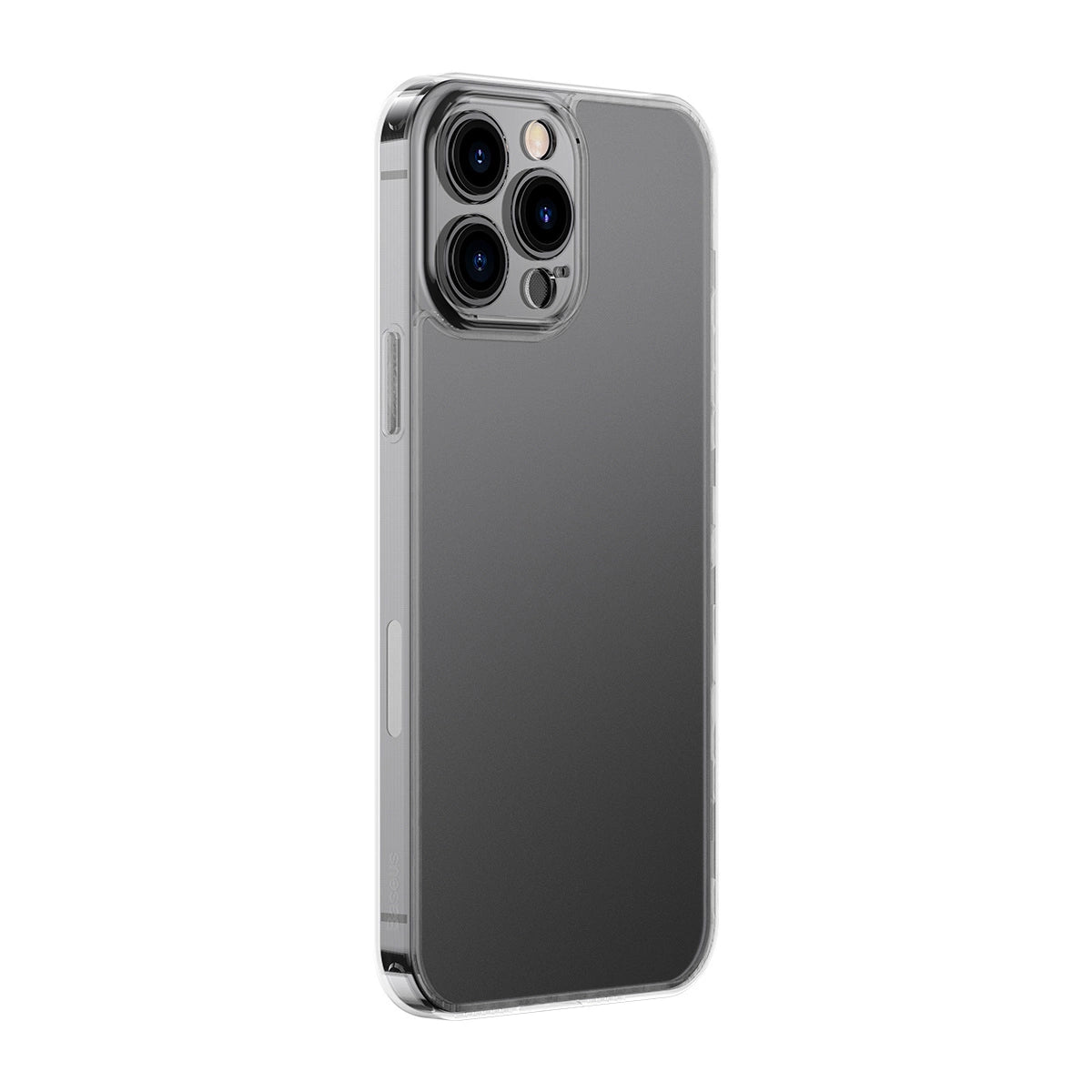 Baseus Frosted Glass Case Cover til iPhone 13 Pro Hard Cover med Gel Frame Transparent (ARWS000702)
