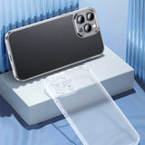 Baseus Frosted Glass Case Cover til iPhone 13 Pro Max Hard Cover med Gel Frame Transparent (ARWS000802)