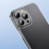 Baseus Frosted Glass Case Cover til iPhone 13 Pro Max Hard Cover med Gel Frame Transparent (ARWS000802)