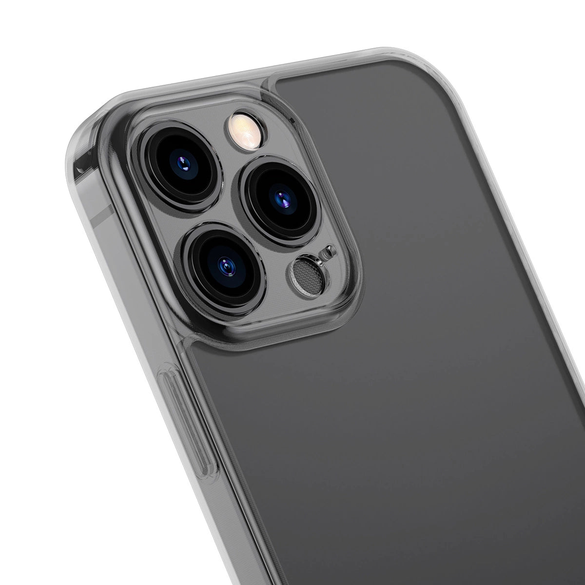 Baseus Frosted Glass Case Cover til iPhone 13 Pro Max Hard Cover med Gel Frame sort (ARWS001101)