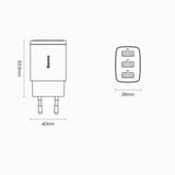 Baseus Compact oplader 3x USB 17W sort (CCXJ020101)