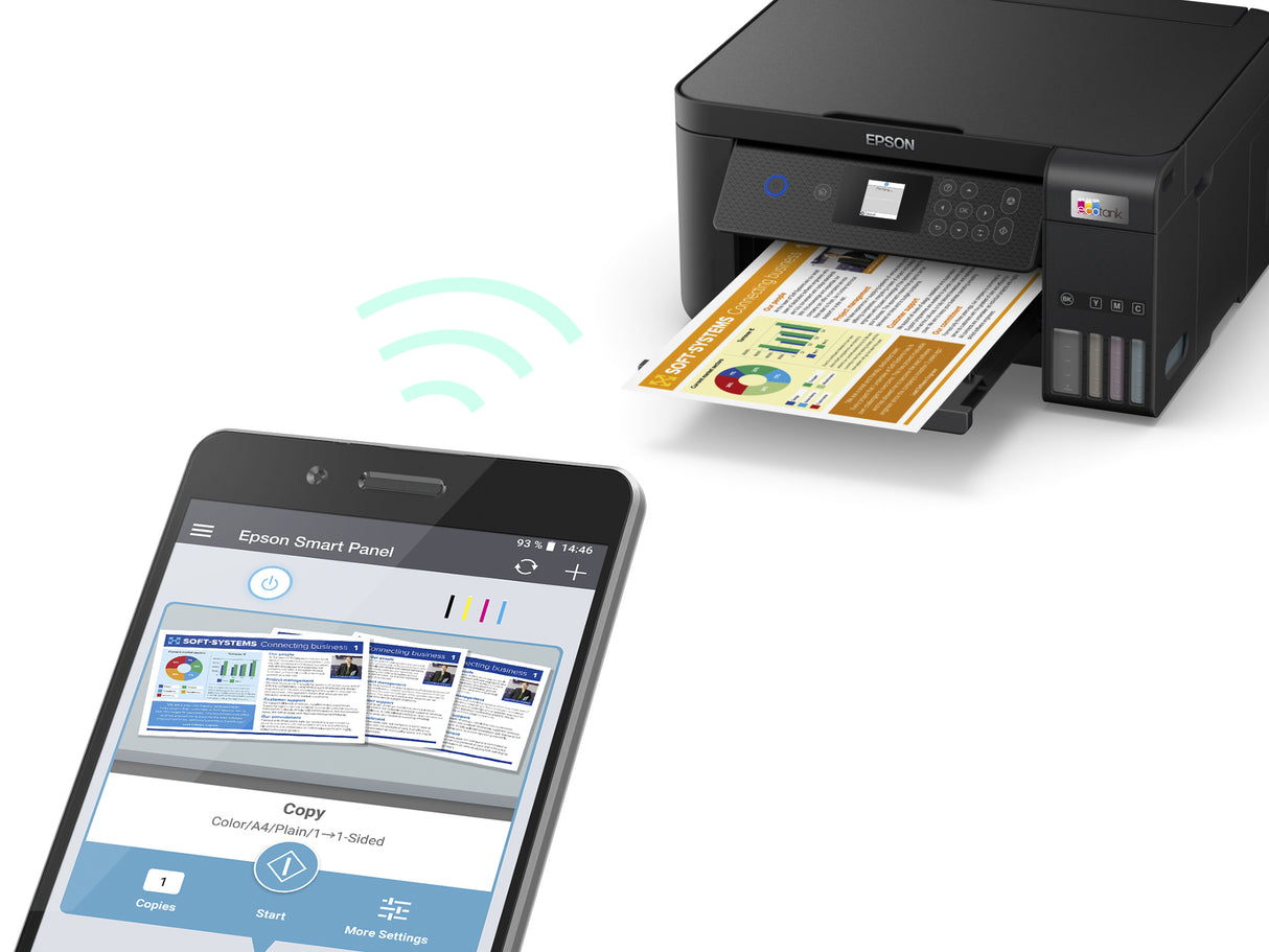 Epson EcoTank ET-2850 Inkjet A4 5760 x 1440 dpi 33 sider pr. minut Wi-Fi