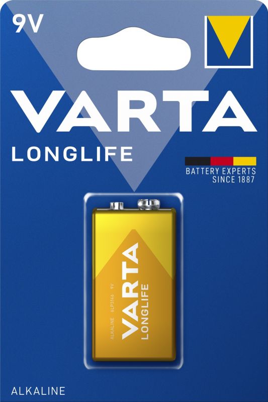 6LR61 9,0V ALKALINE E-BLOCK BATTERI, VARTA 1 STK BLISTER LONG LIFE