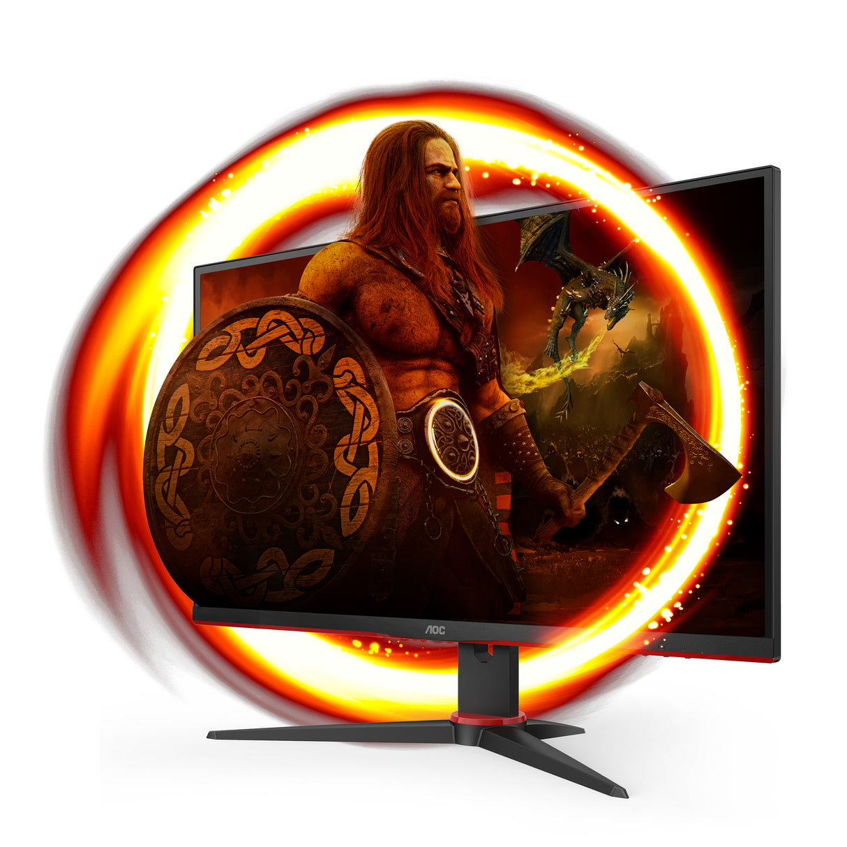 AOC G2 27G2SPAE/BK LED display 68,6 cm (27") 1920 x 1080 pixel Fuld HD Sort, Rød