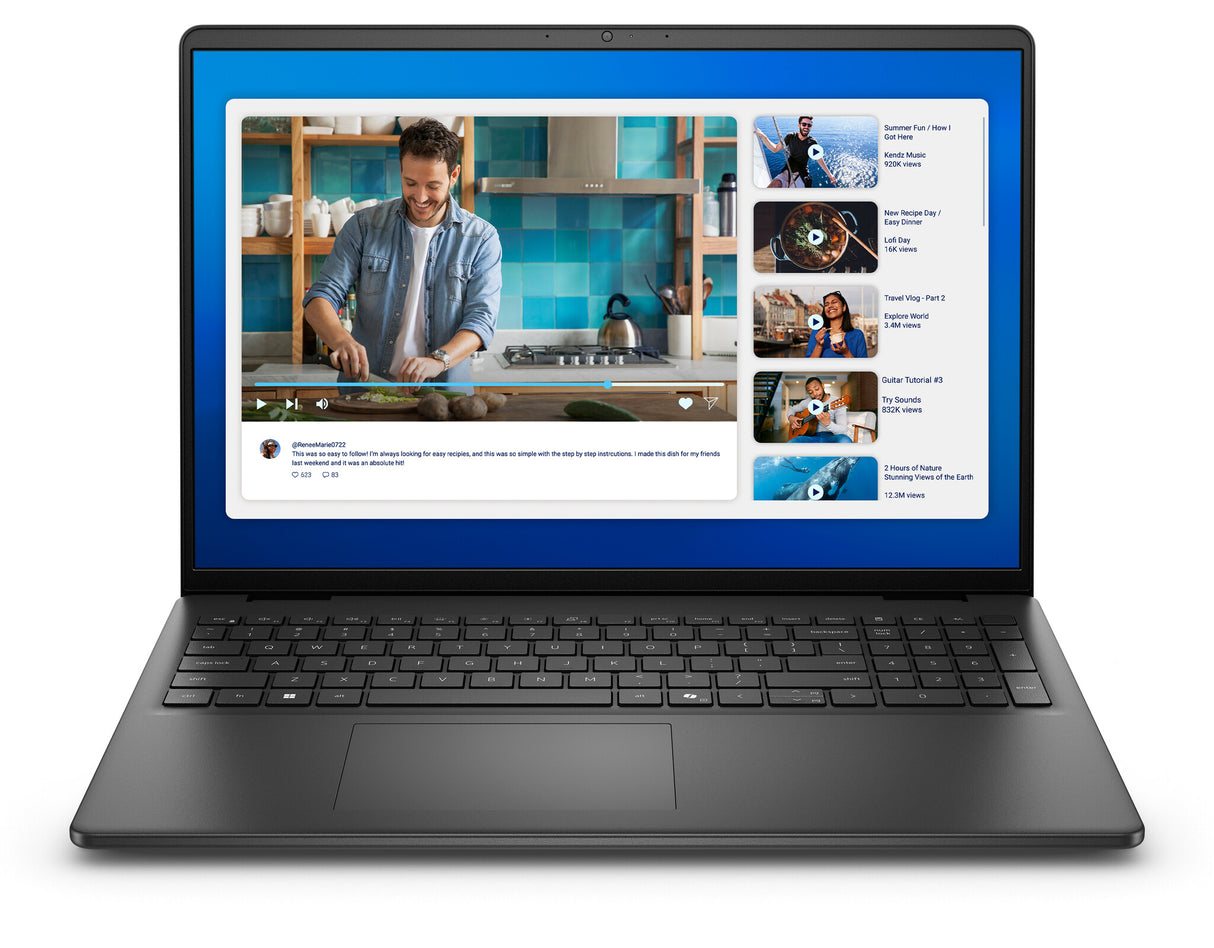 DELL DC16250 Intel Core 5 120U Laptop 40,6 cm (16") Full HD+ 8 GB DDR5-SDRAM 512 GB SSD Wi-Fi 6 (802.11ax) Windows 11 Home Sort