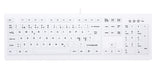 CHERRY AK-C8100F-U1-W/NOR tastatur Medicinsk USB QWERTY Norsk Hvid