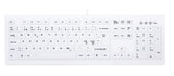 CHERRY AK-C8100F-U1-W/NOR tastatur Medicinsk USB QWERTY Norsk Hvid