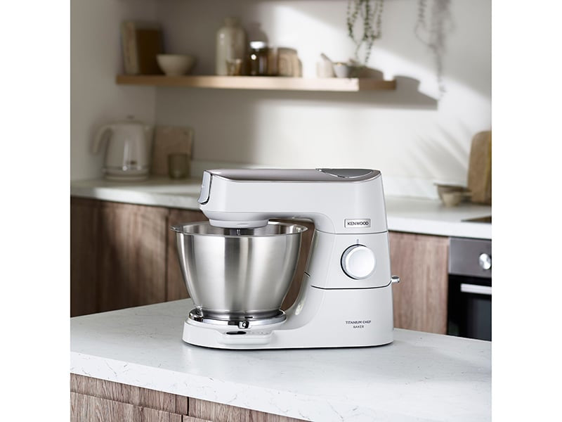 Kenwood Titanium Chef Baker KVC65.001WH Køkkenmaskine 5liter 1200W Hvid/champagnecreme