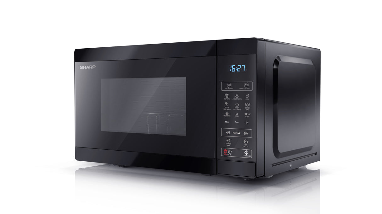 Sharp YC-MG02E-B mikrobølgeovn Sort Grill mikroovn Bordplade 20 L 800 W