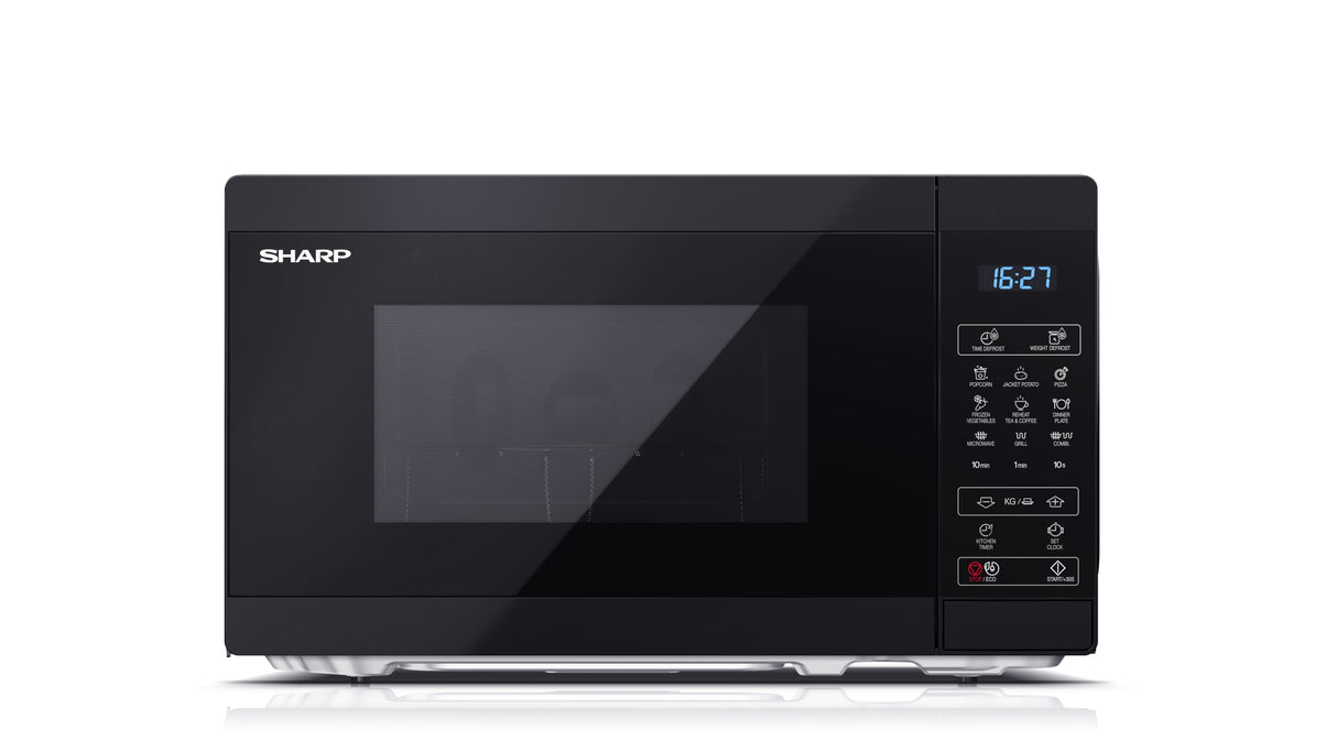 Sharp YC-MG02E-B mikrobølgeovn Sort Grill mikroovn Bordplade 20 L 800 W