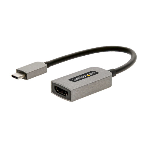 StarTech.com USB C to HDMI Adapter, 4K 60Hz UHD Video, HDR10, USB-C to HDMI 2.0b Adapter Dongle, USB Type-C DP Alt Mode to HDMI Monitor/Display/Projector, USB C to HDMI Converter, M/F - Thunderbolt 3 Compatible Videoadapter 13cm Grå