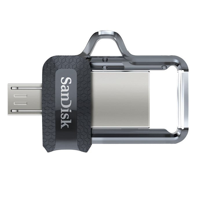 SanDisk Ultra Dual 32GB USB 3.0 / micro USB USB stick Sort Sølv