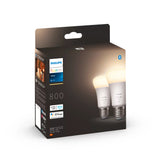 Philips Hvide Hue pærer A60 - E27 pærer - 800 - 2-pak