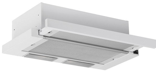Silverline SL 1152V3 emhætte Semi indbygget (træk ud) Rustfrit stål, Hvid 253 m³/t